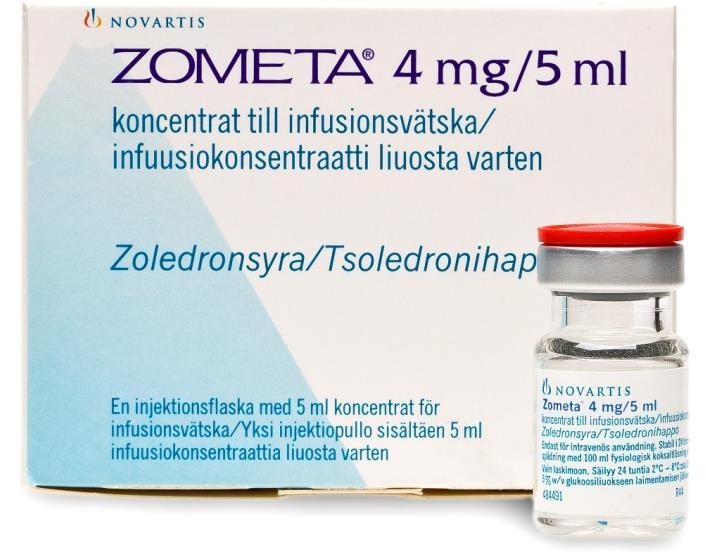 inj 4 mg/5 ml (Zometa ) Sterile