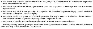 Definitions Concussion- Rotational acceleration or deceleration injury to the head that causes an alteration of mental status or various other symptoms such as headache or