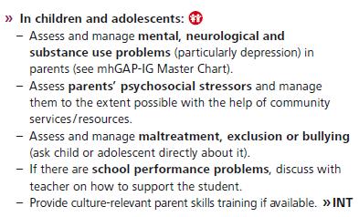 Practical tips from mhgap How do you address psychosocial stressors in