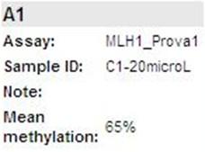 66% to 88%, whereas the five MSIS EC tumours were negative and had a mean methylation of 3% to 5%.