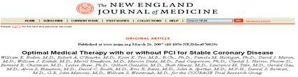 courage: PCI VS MEDICAL THERAPY FOR