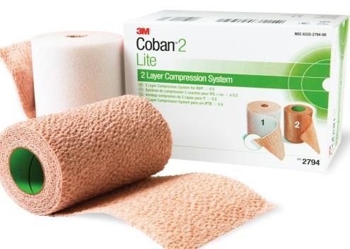 Compression The Coban 2 bandage, induced the ulcer healing in all the patients within three months of observation period.