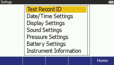 Vital Signs Simulator Setup Features Setup Features The Product has several functions that are accessed through the SETUP key. Push to show the setup variables shown below in the display. Figure 61.