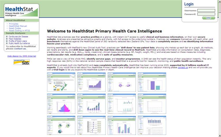 Clicking Launch HealthStat will log the user into Health Stat and