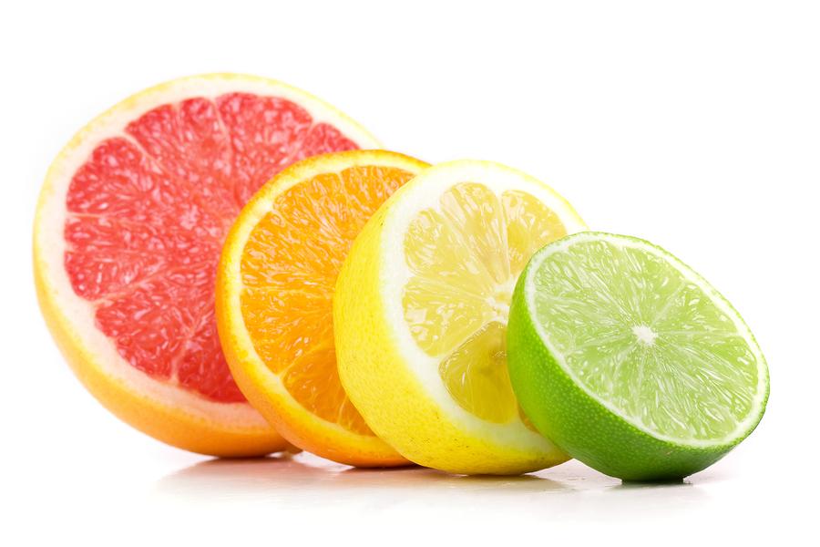 VITAMIN C RDA: 75 mg/day for women and 90 mg/day for men Found in many citrus fruits such as grapefruit and oranges.