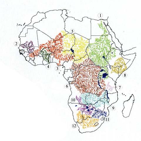 Watersheds of the African Continent