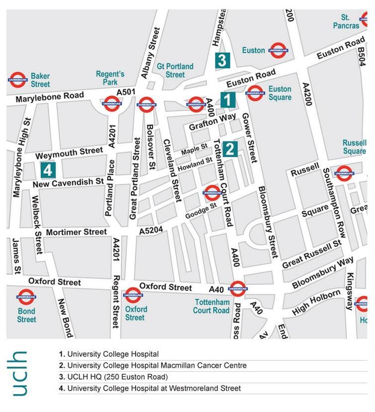 How to contact us University College London Hospital at Westmoreland Street 16-18 Westmoreland Street, London W1G 8PH