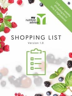 SHOPPING LIST DOWNLOAD Limit your weekly shopping list to only 6 ingredients makes over 45 recipes! Available for FREE!