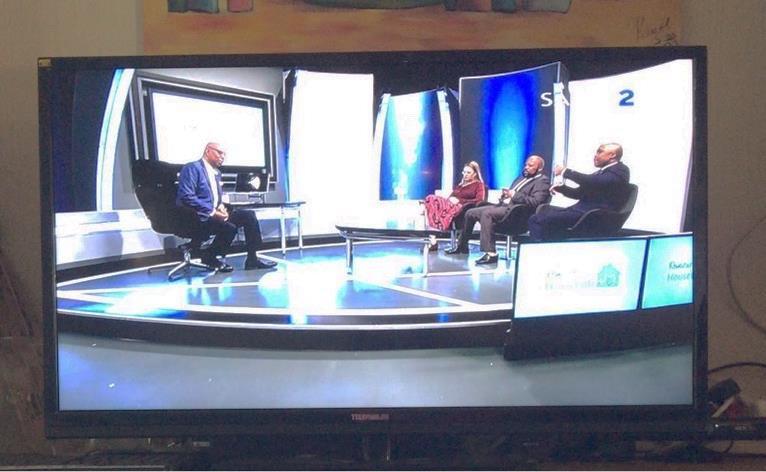 Members of the Listeriosis Incident Management Team (Dr Juno Thomas and Murdock Ramatuba) with Dr Victor Ramathesele on Housecall, SABC2, Saturday 12