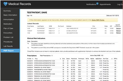 Remove Linked Patients within Gateway Report Sample Gateway Report integrated into an EMR System View Refreshed Gateway