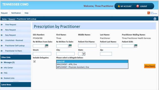 Practitioner Self Lookup with Option to Include APRN / PA Prescriber Dashboard in CSMD (CSMD production date 8/6/2017) Available in the past Turned off due to alert