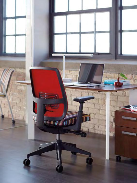 A well-designed work environment, including an ergonomic chair, reduces the risk of injuries that occur on the job, and there