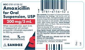 25. The doctor orders 4 g of Amoxicillin p.o. b.i.d. Use the medication label below to find the appropriate amount in ml of a single dose for the patient.