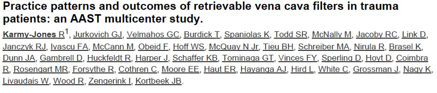 Retrospective - 446 patients, 21 centers 51% lost to follow-up 22% retrieval rate 10% failed retrieval technical