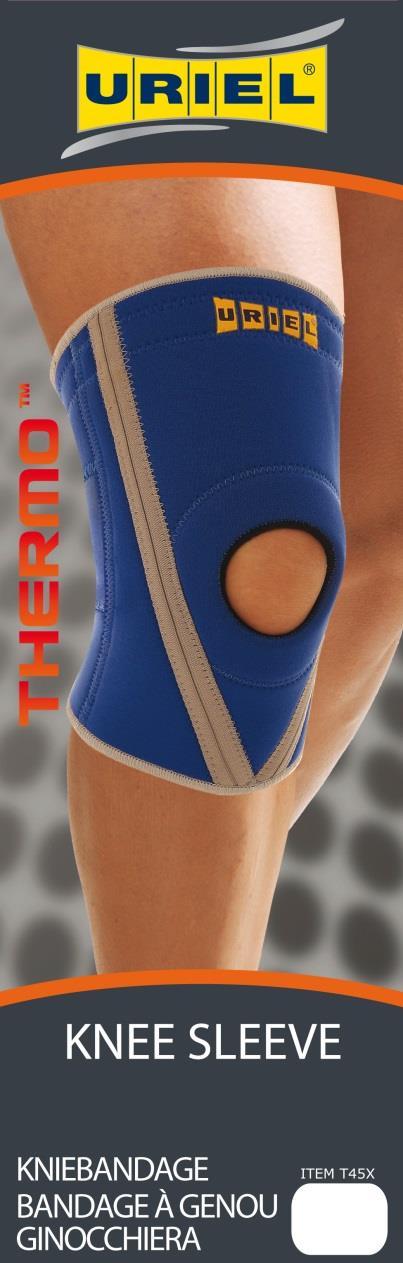 T45X- Knee Sleeve This Knee Sleeve is made of thick THERMAL Neoprene, with 100% cotton towel lining. It helps retaining body heat which promotes faster healing and ease of pain.