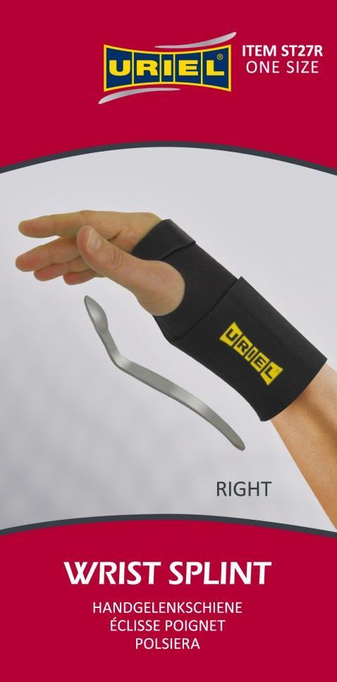 With an aluminum palmar stay at an angle of 35 degrees designed to provide firm wrist support by holding the wrist in a functional position
