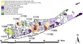 distribution by 2060 26 Heart Disease by Region and Over Time Lung Cancer Occurrence on Long Island, NY MALE by zip