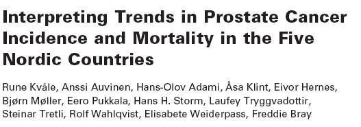 Example of National Mortality Rate Trends Interpreting Trends in PCa Incidence and Mortality in the 5 Nordic Countries Rapid