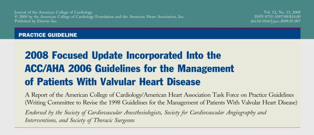 Valvular heart disease: