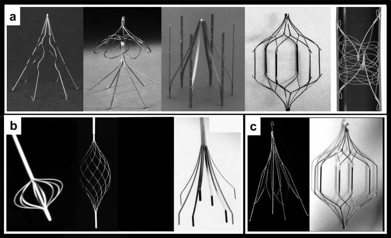 A B C Figure 2 Inferior vena cava filters which are currently available in Japan. A: Permanent filters, B: Temporary filters, C: Retrievable filters.