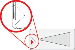 12 3. Peel triangle seal from paper backing and secure seal over opening on back of receiver. USB opening USB door open Triangle seal over shield opening 4.