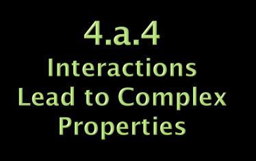 EU 4.A: Interactions within biological systems lead to complex properties. EU 4.