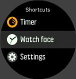 2. Use the upper right or lower right buttons to scroll through the watch face previews and select the