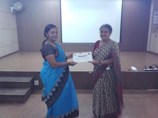 Valedictory Function: The session was formally closed with the distribution of certificates to the