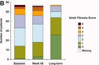 fibrosis score *Median follow-up: 6 years
