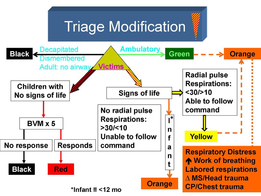 APPENDIX L TRIAGE / S. T. A. R. T. Revised to triage asymptomatic Infants as Orange Tags.