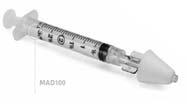 Particle Size 30-100 microns System Dead Space Tip Diameter Applicator Length (MAD300) 0.13 ml MAD100 and MAD140 0.07 ml MAD300 *round to 0.