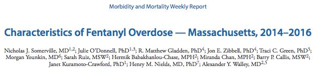 A comprehensive public health response to address overdoses related to IMF 1. Fentanyl should be included on standard toxicology screens 2.