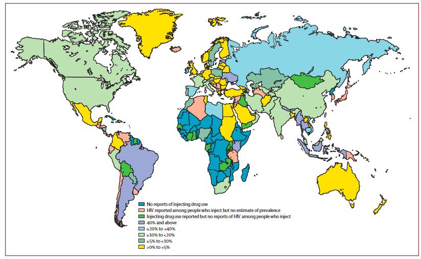 Prevalence of HIV infection among people