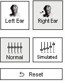 38 value on the audiogram, example 30dB at 1000Hz, and click the mouse button. The appropriate AC symbol for right ear air conduction threshold is plotted to the audiogram.