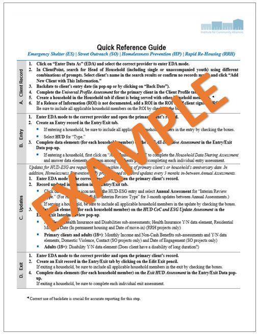 Quick Reference Guide Overview of data entry steps to be compliant with your program s reporting requirements Located in your Supplemental User Guide! 10/1/2016 WWW.HMISMN.ORG WWW.ICALLIANCES.
