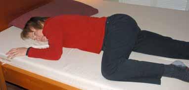 Use the end of your pillow to allow your neck to stay in alignment with your breastbone.