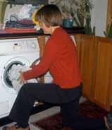 Housework Using the Washer and Dryer Place the basket in a location that makes it possible to load and unload without