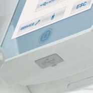parameters and a more traditional keypad that controls patient chair movement and positioning.