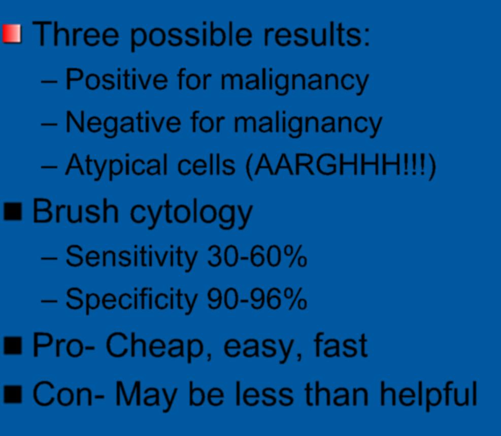 malignancy Atypical cells (AARGHHH!