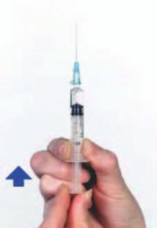 6) Ideally the injection should not be through a layer of clothing so it is advisable to bare the skin of