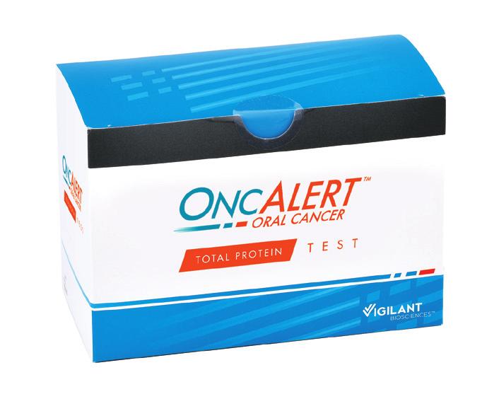 INTRODUCING ONCALERT ORAL CANCER LAB TEST QUANTITATIVE RESULTS THAT SUPPORT CONFIDENT DECISION-MAKING The OncAlert Oral Cancer LAB Test delivers an accurate measure of oral cancer