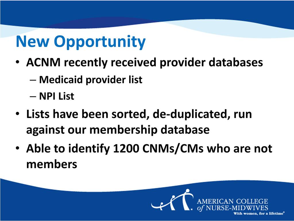 Recently downloaded all of the Medicaid providers and all of providers with the National Provider Identifier list.