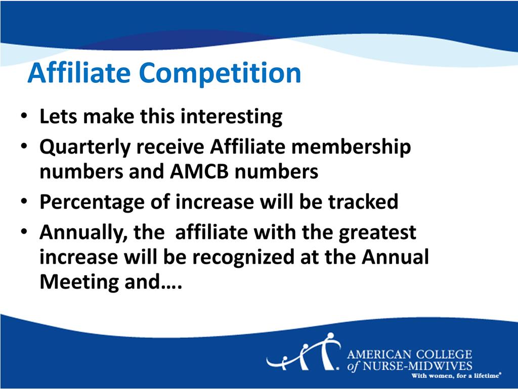 Now lets have some fun! We are starting an Affiliate Competition! Who can increase their percentages the most?