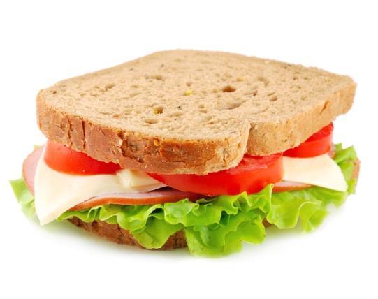 FOOD COMPONENTS, FOOD ITEMS, AND MENU ITEMS (Use the group discussion to answer the questions about the following turkey sandwich.) Q: What are the food items? Q: The menu item?