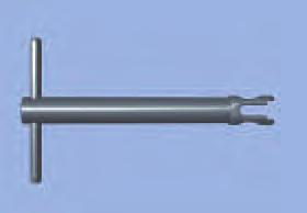 Once the correct size has been determined, the Cross Bar is placed spanning the rods bilaterally.