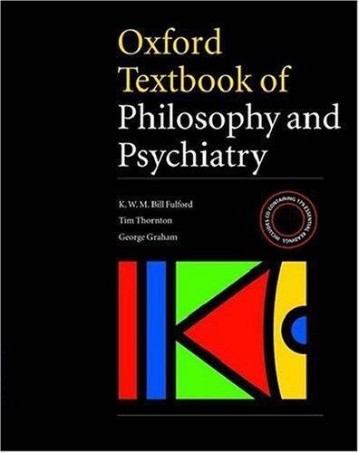 The history of philosophy of psychiatry Karl Jaspers (General Psychopathology 1913) switched between philosophy and psychiatry. Since then little UK/USA philosophy of psychiatry until recently.