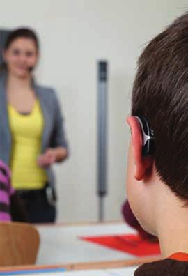 What kind of technology might help my child? A Frequency Modulated (FM) system or Digitally Modulated (DM) system is a wireless device that sends information from a speaker to a listener.