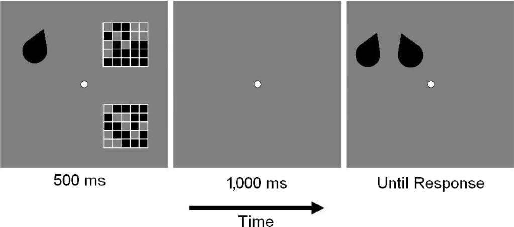 DISCRETE RESOURCE ALLOCATION, VISUAL WORKING MEMORY 1365 size effects demonstrate that the teardrop and grid stimuli compete for representation in a common working memory system. Figure 5.