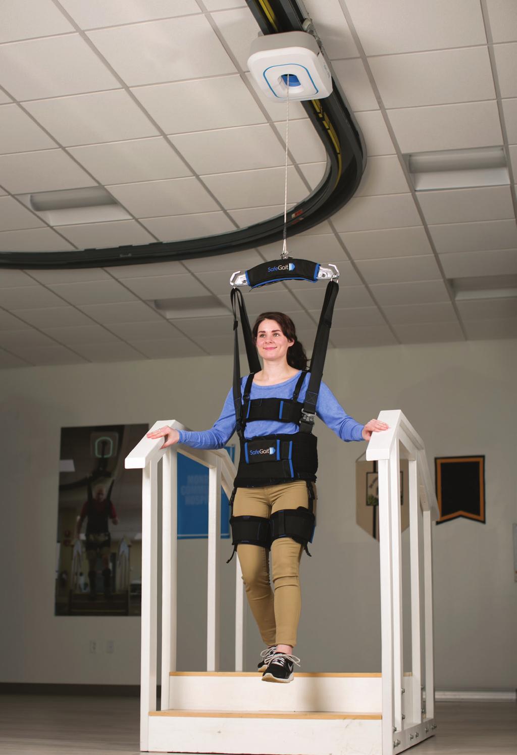 The SafeGait ACTIVE Dynamic Mobility Trainer Allows You To: ACTIVATE YOUR PATIENTS by promoting higher intensity therapy supported by proprietary fall protection technology and unlimited dynamic