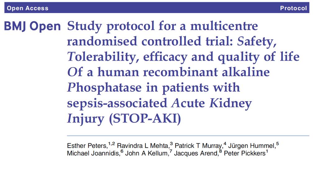 Alkaline Phosphatase Randomized, double blind, placebocontrolled, dose finding study Minimum 290 pt.